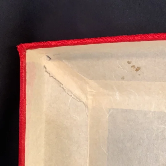 Asian inspired gift box red/white/blue paper lined - Picture 7 of 16